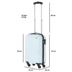 TravelZ Horizon Handbagagekoffer - 54cm Handbagage Trolley Met Gevoerde Binnenkant - Baby Blauw -Reisbagage Winkel 1200x1200 520