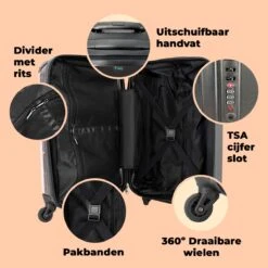NoBoringSuitcases.com® Kinderkoffer - Handbagage Kinderen - Kitten - Skateboard - Roze - Meisjes - Kinderen - Trollet Op Wieltjes - Past Binnen 55x40x20 Cm En 55x35x25 Cm - Koffer Meisje -Reisbagage Winkel 1200x1200 611