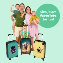 NoBoringSuitcases.com® Koffer - Handbagage Trolley - Olifant - Verf - Bloemen - Portret - Abstract - Reiskoffer Met Wielen - Past Binnen 55x40x20 Cm En 55x35x25 Cm - Koffertje - Fotokoffer -Reisbagage Winkel 1200x1200 770