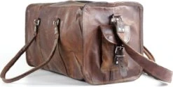 Duffeltas Weekendtas 50 X 24 X 24 Cm - Echte Leder - Cognac Bruin Leder – Reistas - Sporttas 25 Duffeltas Weekendtas 50 X 24 X 24 Cm - Echte Leder - Cognac Bruin Leder – Reistas - Sporttas -Reisbagage Winkel 1200x608