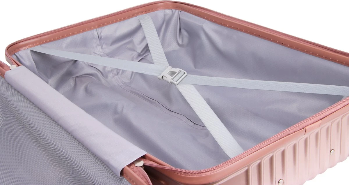 Royal Swiss - Reis Koffer - 66cm - Cijferslot- Lichtgewicht Koffer - 4 Wielen- Rosé Gold 6 Royal Swiss - Reis Koffer - 66cm - Cijferslot- Lichtgewicht Koffer - 4 Wielen- Rosé Gold - Afbeelding 4