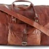 Merkloos Reistas Van ECHTE LEER - Sporttas - Weekendtas MALAGA Echte Leder - Cognac Bruin -HANDGEMAAKTE VINTAGE STIJL Duffel Tas -Reisbagage Winkel 1200x671
