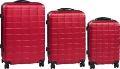 Tectake - Kofferset Trolleyset Reisset - 3-dlg Hardshell Wijnrood - 402670 -Reisbagage Winkel 1200x692 2