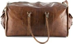 Duffeltas Weekendtas 50 X 24 X 24 Cm - Echte Leder - Cognac Bruin Leder – Reistas - Sporttas 19 Duffeltas Weekendtas 50 X 24 X 24 Cm - Echte Leder - Cognac Bruin Leder – Reistas - Sporttas -Reisbagage Winkel 1200x725 2