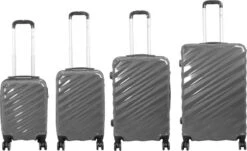 Monopol - Messina - Reiskofferset 4delig! - Hoog Kwaliteit Polycarbonaat - Antraciet- Set / 221 Liter! -Reisbagage Winkel 1200x734 1