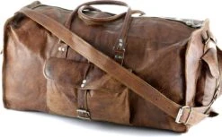 Duffeltas Weekendtas 50 X 24 X 24 Cm - Echte Leder - Cognac Bruin Leder – Reistas - Sporttas 16 Duffeltas Weekendtas 50 X 24 X 24 Cm - Echte Leder - Cognac Bruin Leder – Reistas - Sporttas -Reisbagage Winkel 1200x743 1