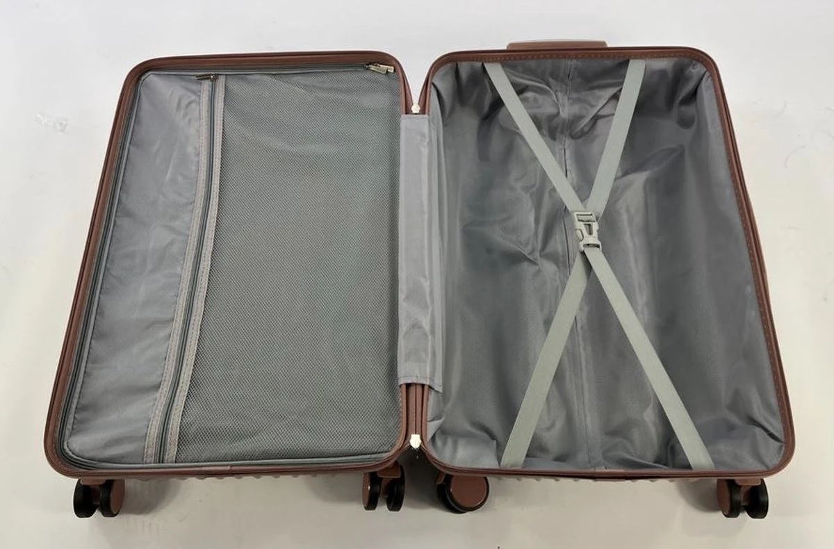 AATravel XL Reiskoffer - Trolley ABS - Met Dubbele Wielen - 73 Cm - 100 Liter - Roze 4 AATravel XL Reiskoffer - Trolley ABS - Met Dubbele Wielen - 73 Cm - 100 Liter - Roze - Afbeelding 2