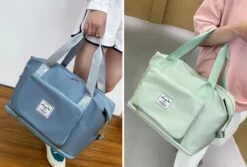 Merkloos Opvouwbare Handbagage Reistas – Opvouwbaar Tot 28 X 18 Cm – Wijnrood -Reisbagage Winkel 1200x813 20