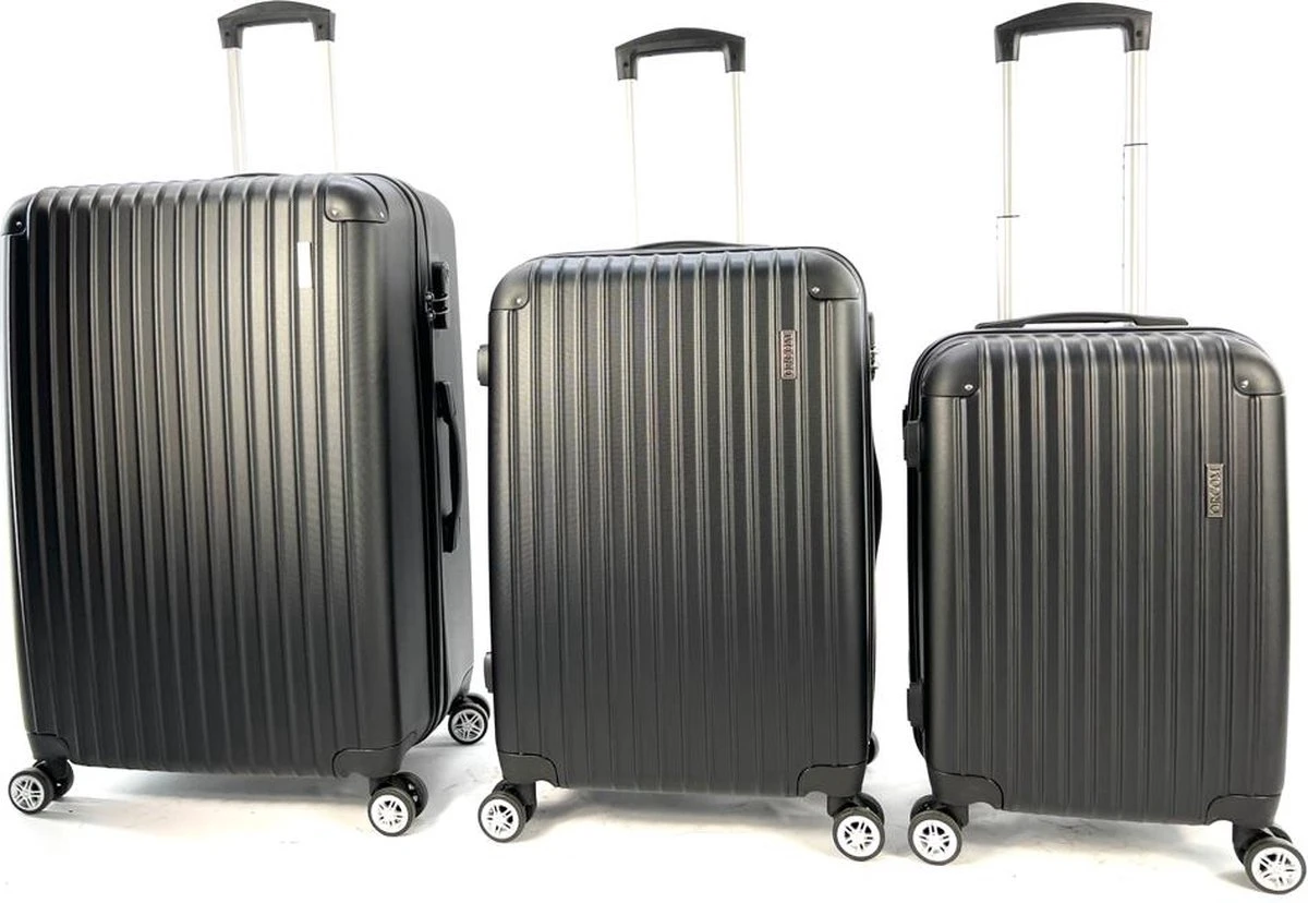 AATravel M Reiskoffer - Trolley ABS - Met Dubbele Wielen - 66 Cm - 66 Liter - Zwart 6 AATravel M Reiskoffer - Trolley ABS - Met Dubbele Wielen - 66 Cm - 66 Liter - Zwart - Afbeelding 4