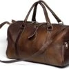 Leren Weekendtas Bruin - Reistas - Weekender - Duffle Bag - Sporttas - Studs & Stones -Reisbagage Winkel 1200x840 1