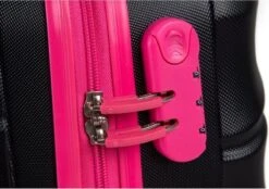 Decent Lumi Fix Handbagage Koffer - 55 Cm - Black/Pink -Reisbagage Winkel 1200x844