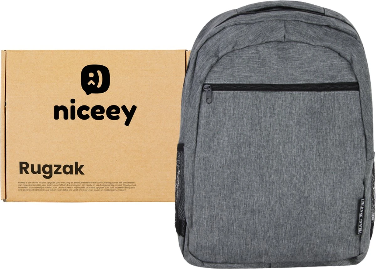 Niceey Rugzak - 20L - 16 Inch - Laptop Rugtas - Waterafstotend - Grijs 9 Niceey Rugzak - 20L - 16 Inch - Laptop Rugtas - Waterafstotend - Grijs - Afbeelding 7