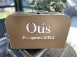 Merkloos Koffertje Karton Bruin Maat L Met Eigen Opdruk - Met Naam -Reisbagage Winkel 1200x899 5