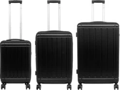 Travelsuitcase - Parma- Losse Reiskoffer - Polycarbonaat- Zwart - Hoogglans - Maat S / 42 Liter -Reisbagage Winkel 1200x901 3