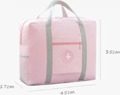 Merkloos Opvouwbare Reistas Roze - Opbergtas - Weekendtas - Reistas Voor Handbagage - Opvouwbare Reistassen Dames - Reistas Voor Op Koffer - Dames Tas - Damestas - Tas Voor Reizen - Sporttas -Reisbagage Winkel 1200x945 1