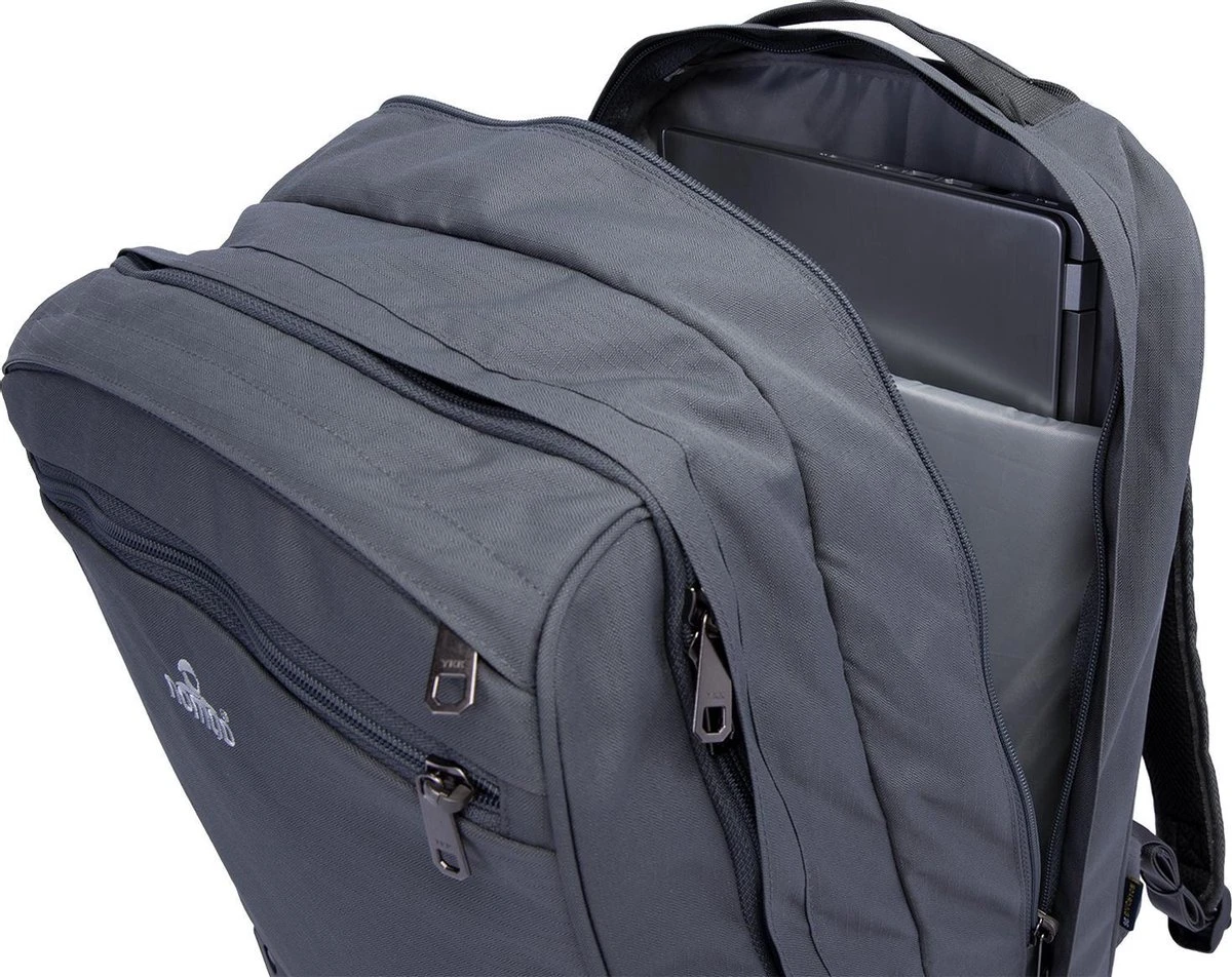 NOMAD® Boarding Rugzak Trolley 26L Grijs | Reistas Met Wielen | Handbagage Laptopvak | 35x30x52cm Rugzaktrolley Volwassenen 11 NOMAD® Boarding Rugzak Trolley 26L Grijs | Reistas Met Wielen | Handbagage Laptopvak | 35x30x52cm Rugzaktrolley Volwassenen - Afbeelding 10