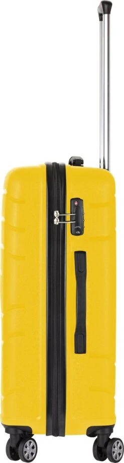 TravelZ Big Bars Reiskoffer 68 Cm Met Dubbele Wielen - Trolley Koffer Met TSA-slot - Geel -Reisbagage Winkel 323x1200