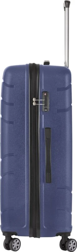 TravelZ Big Bars Reiskoffer 78 Cm Met Dubbele Wielen - Trolley Koffer Met TSA-slot - Blauw -Reisbagage Winkel 367x1200 1