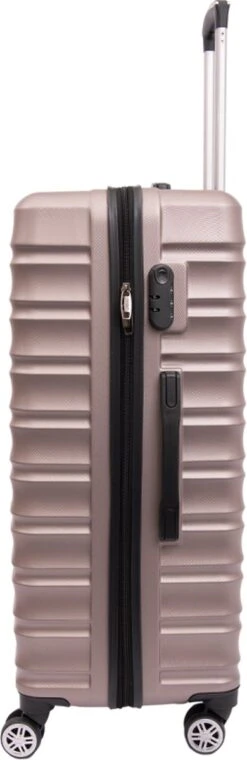 Tobeyz - Kofferset - 3-delig Lichtbruin Handbagage - Verrijdbaar Op 4 Wielen - Stevig ABS - Lichtgewicht, Trolley -Reisbagage Winkel 390x1200 1