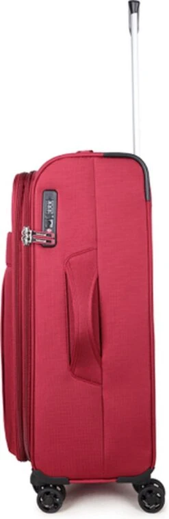 Decent D-Upright Handbagage Koffer - 55 Cm - TSA Slot - Bordeaux Rood -Reisbagage Winkel 391x1200
