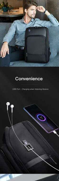 Arctic Hunter Rugtas - Laptop Tas - 15,6 Inch - Waterafstotend - Usb Oplaadstation -Reisbagage Winkel 395x1200 2