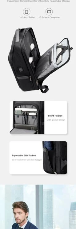 Arctic Hunter Rugtas - Laptop Tas - 15,6 Inch - Waterafstotend - Usb Oplaadstation -Reisbagage Winkel 400x1200 3