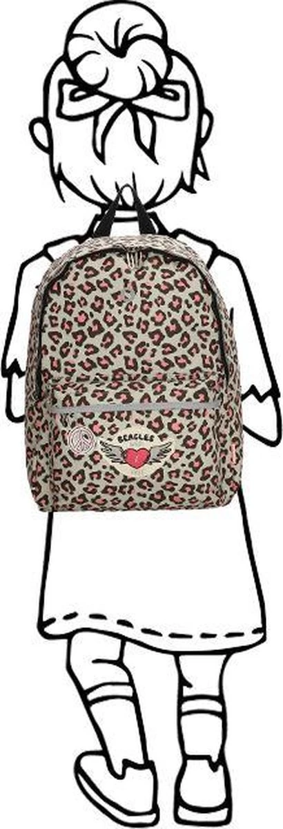 Beagles Original Kinderrugzak - Leo - Grijs 8 Beagles Original Kinderrugzak - Leo - Grijs - Afbeelding 6