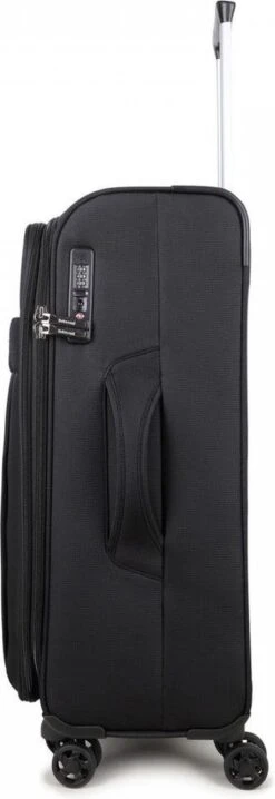 Decent D-Upright Large Koffer - 76 Cm Expandable - TSA Slot - Zwart -Reisbagage Winkel 413x1200