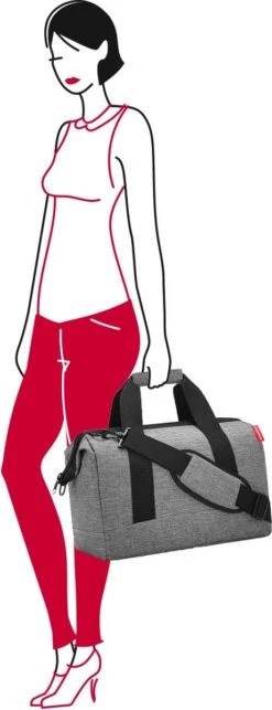 Reisenthel Allrounder M Reistas Sporttas - Maat M - 18L - Twist Silver Grijs -Reisbagage Winkel 461x1200 3