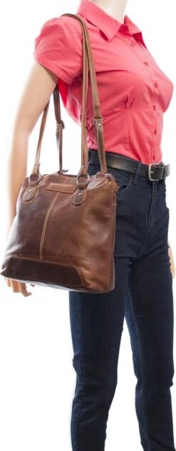 Rugtas Dames Cognac - Echt Leer - Incl. Verstelbare Riem -Reisbagage Winkel 469x1200 3