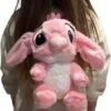 Merkloos Angel - Roze - Stitch Tas - Lilo And Stitch - Rugtassen - Schoencadeau - Verjaardag - Kinderfeestje- Disney - Knuffel Tas - Verstelbaar - 25 Cm
