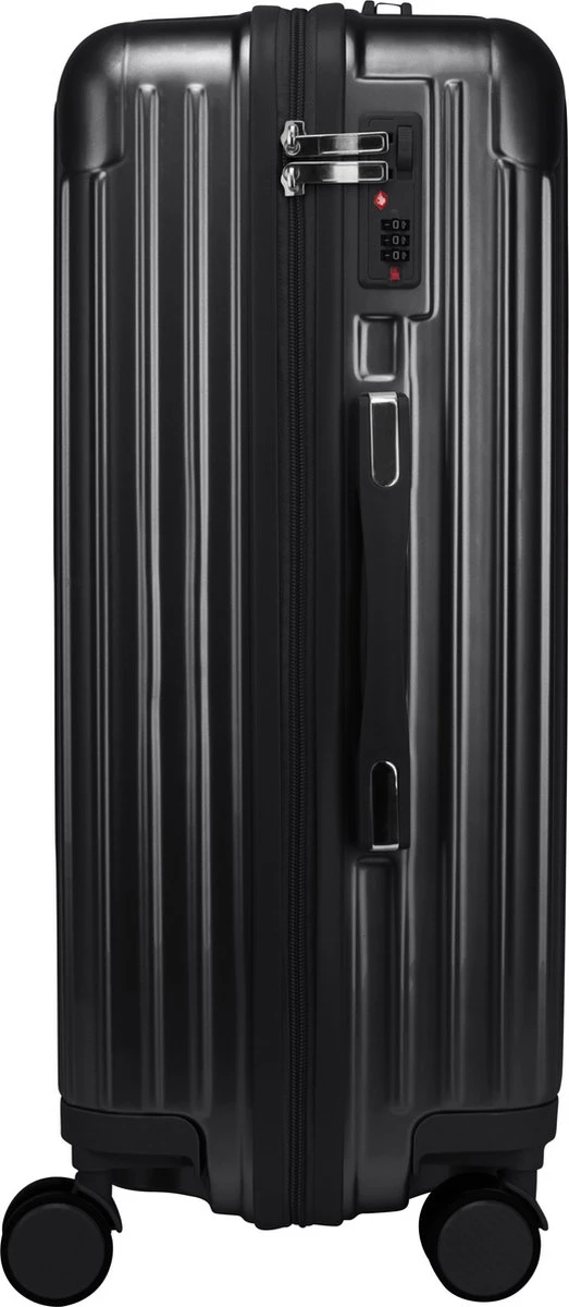 Royal Swiss - Kofferset - Cijferslot- Lichtgewicht Koffer - 4 Wielen- Zwart 12 Royal Swiss - Kofferset - Cijferslot- Lichtgewicht Koffer - 4 Wielen- Zwart - Afbeelding 10