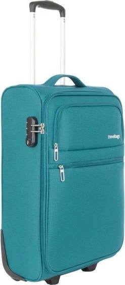 Travelbags Handbagage Zachte Koffer / Trolley / Reiskoffer - The Base - 55 Cm - Groen -Reisbagage Winkel 529x1200 1