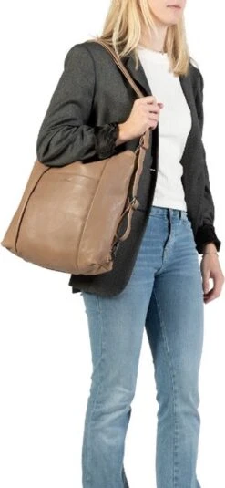 Burkely Just Jolie Dames Rugtas Hobo - Taupe -Reisbagage Winkel 554x1200 7