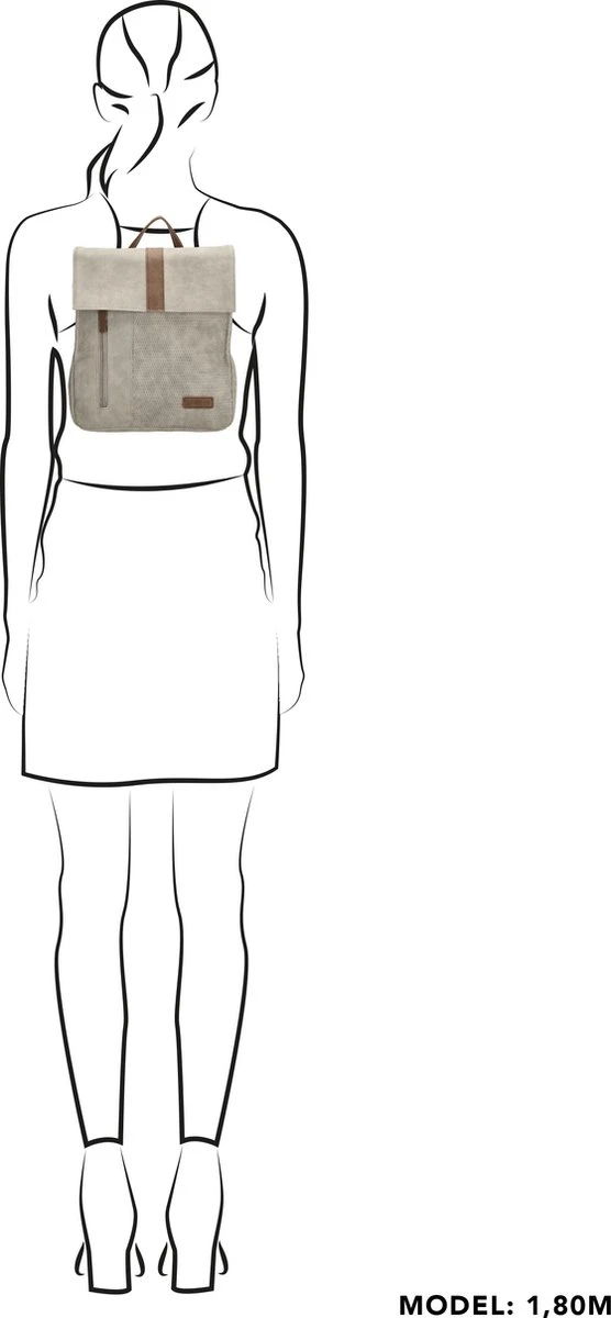 Beagles Brunete Rugzak - Lichtgrijs 8 Beagles Brunete Rugzak - Lichtgrijs - Afbeelding 6