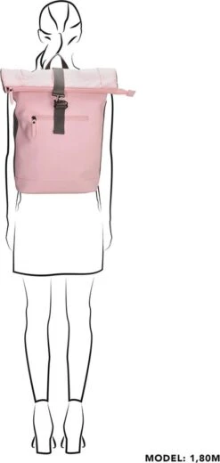 Charm London Neville Waterproof Roll Top Backpack Pink 16 Charm London Neville Waterproof Roll Top Backpack Pink -Reisbagage Winkel 570x1200 6