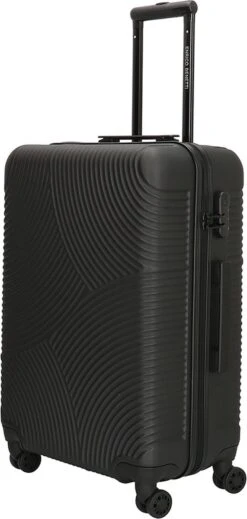 Enrico Benetti Koffer / Trolley / Reiskoffer - 65 X 41 X 25 Cm - 66 Liter - ABS - Maat M - Louisville - Zwart -Reisbagage Winkel 571x1200