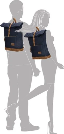 Enrico Benetti Santiago 46159 Rolltop Laptoprugzak Met 15" Laptopvak - Blauw -Reisbagage Winkel 571x1200 9