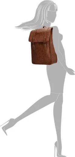 Enrico Benetti Caen 66593 Rugzak Met 14" Laptopvak - Cognac -Reisbagage Winkel 575x1200 10