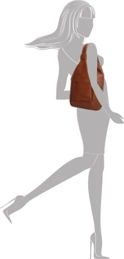 Enrico Benetti Rugzak - Lily - Dames Rugtas & Schoudertas - Anti Diefstal - Cognac / Bruin -Reisbagage Winkel 575x1200 6