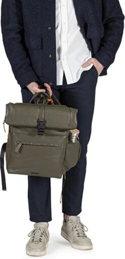 Burkely On The Move Unisex Moving Maddox Rugtas 14'' - Groen -Reisbagage Winkel 578x1200 11