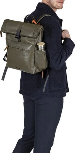 Burkely On The Move Unisex Moving Maddox Rugtas 14'' - Groen -Reisbagage Winkel 586x1200 12