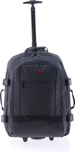 Gladiator Polar Handbagage Laptop Rugzak Trolley - 55 Cm - 14 Inch - Zwart -Reisbagage Winkel 598x1200 12