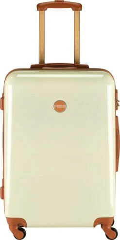 Princess Traveller Trendy Dots - Reiskoffer - Crème - M - 66cm