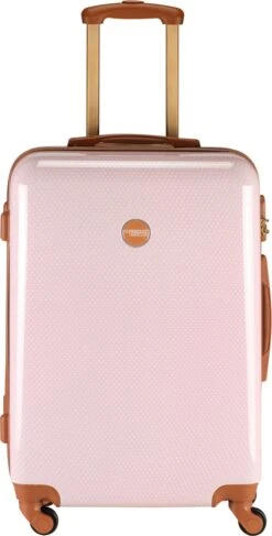 Princess Traveller Trendy Dots - Reiskoffer - Roze - M - 66cm