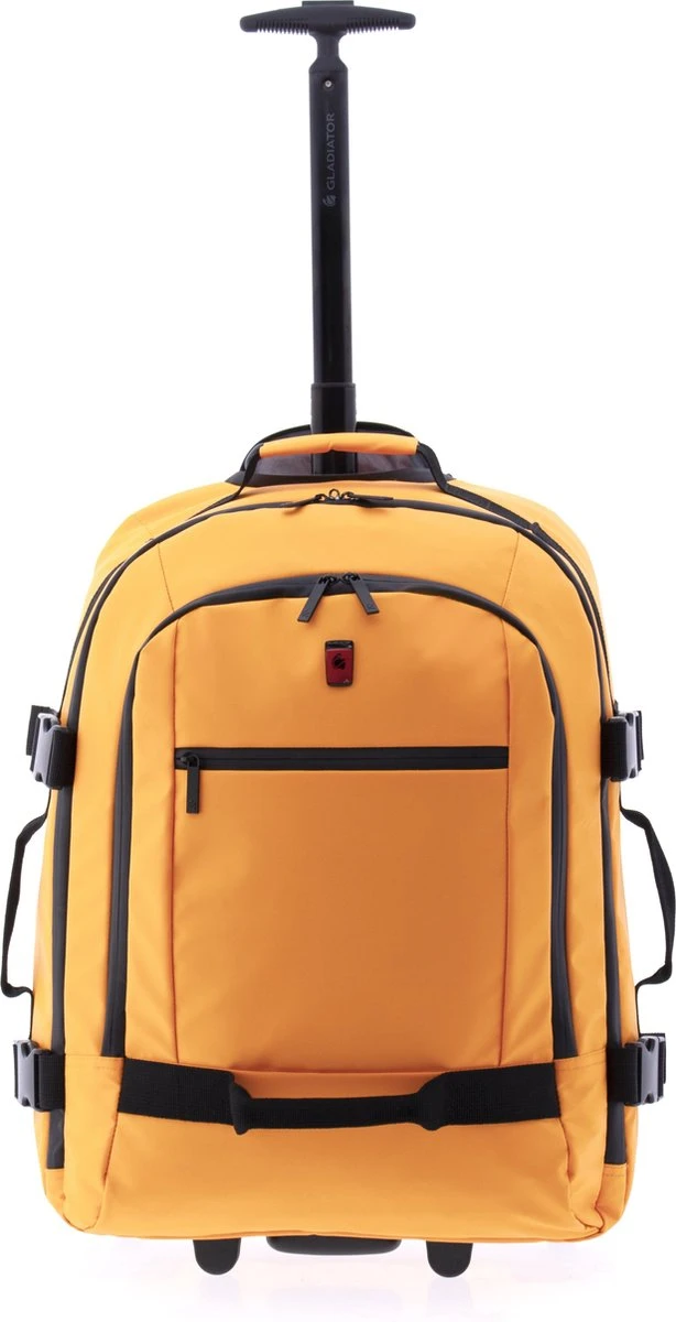 Gladiator Polar Handbagage Laptop Rugzak Trolley - 55 Cm - 14 Inch - Geel 4 Gladiator Polar Handbagage Laptop Rugzak Trolley - 55 Cm - 14 Inch - Geel - Afbeelding 2