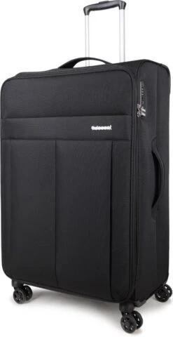 Decent D-Upright Large Koffer - 76 Cm Expandable - TSA Slot - Zwart -Reisbagage Winkel 617x1200