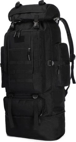 IBright XXL Tactical Backpack 100 Liter - Tactische Rugzak -Militaire Rugzak - Waterdicht - Zwart -Reisbagage Winkel 646x1200 6