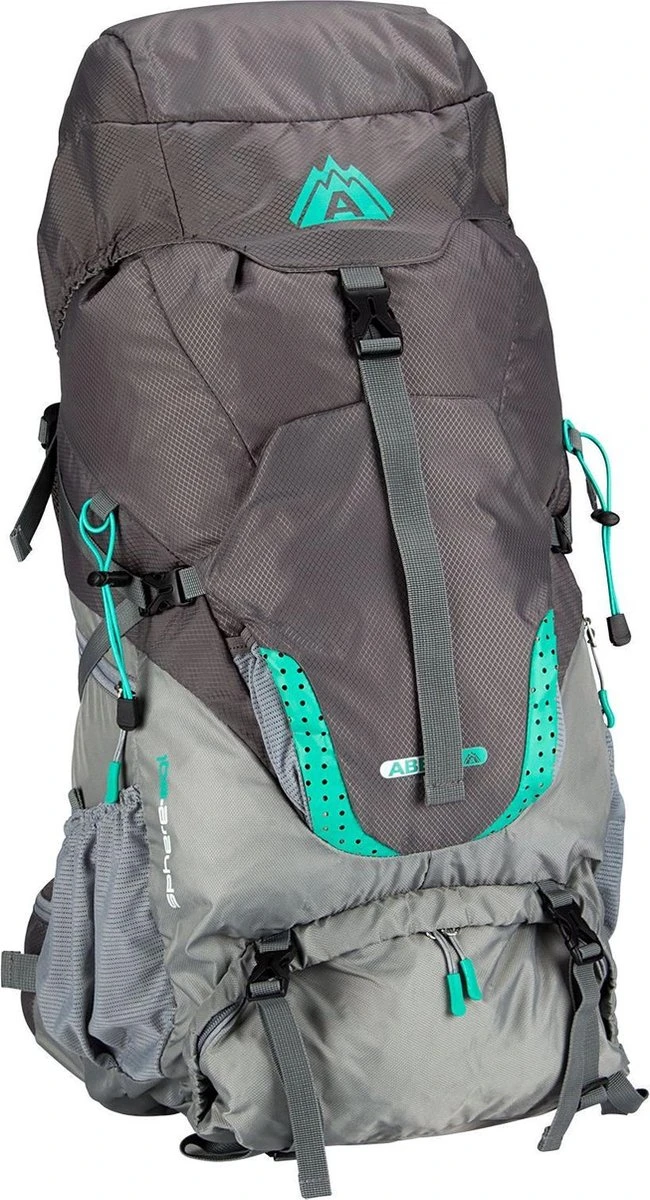 Abbey Rugzak Trekking Met Verstelsysteem - Sphere 60L - Antraciet/Grijs/Smaragd 3 Abbey Rugzak Trekking Met Verstelsysteem - Sphere 60L - Antraciet/Grijs/Smaragd