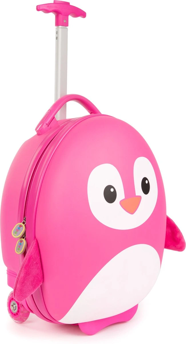 Boppi - Kindertrolley - Pinguïn (roze) - Handbagage - Lichtgewicht - Duurzaam - 17L 3 Boppi - Kindertrolley - Pinguïn (roze) - Handbagage - Lichtgewicht - Duurzaam - 17L